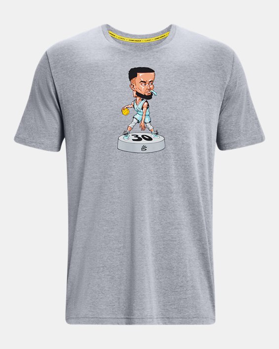 Men's Curry Bobblehead Short Sleeve in Gray image number 4